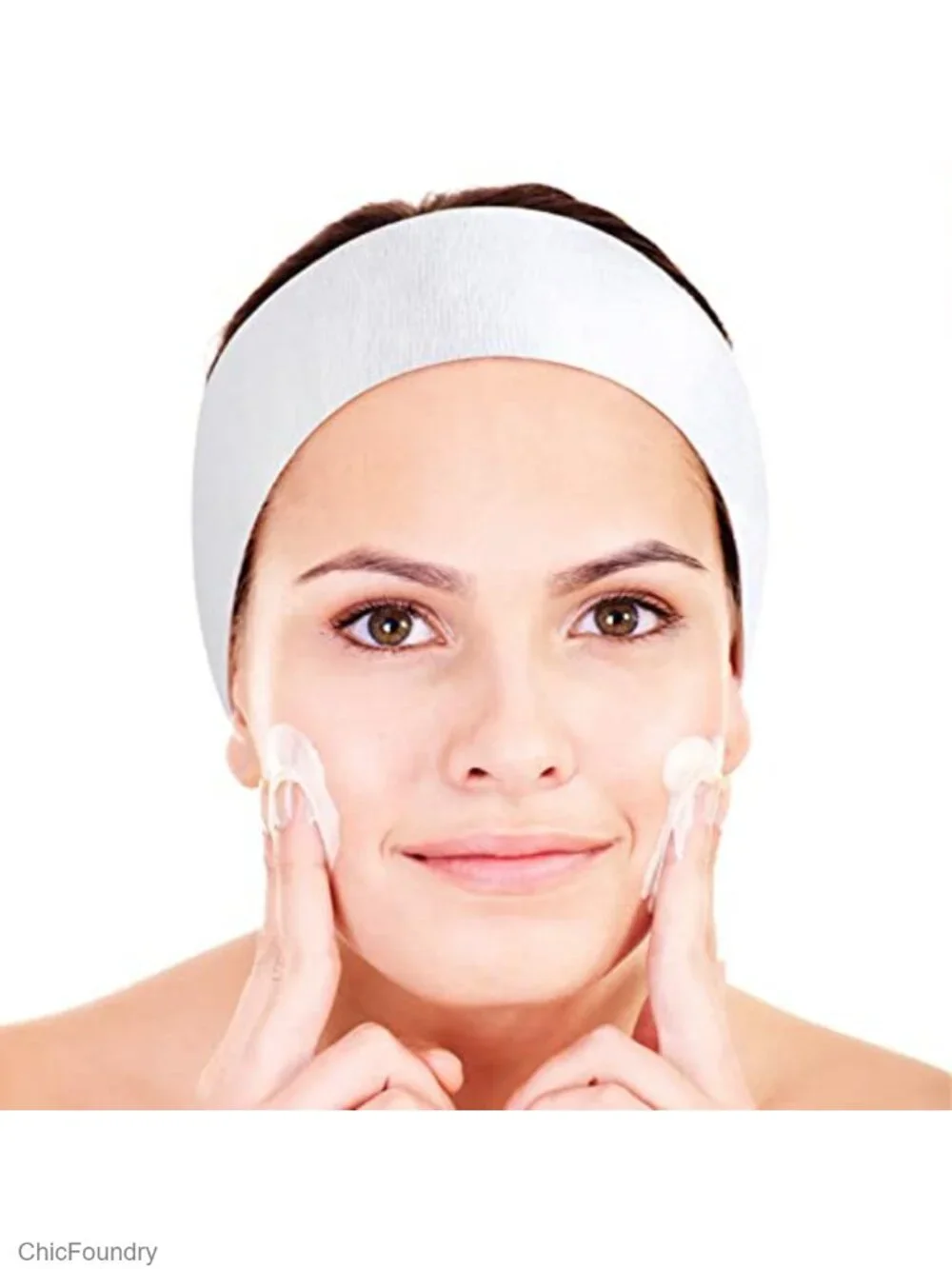 30 Pcs Disposable Spa Headbands, Nonwoven Stretch Facial Wrap